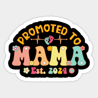 Promoted To Mama 2024 First Time New Mama Pregnancy Sticker